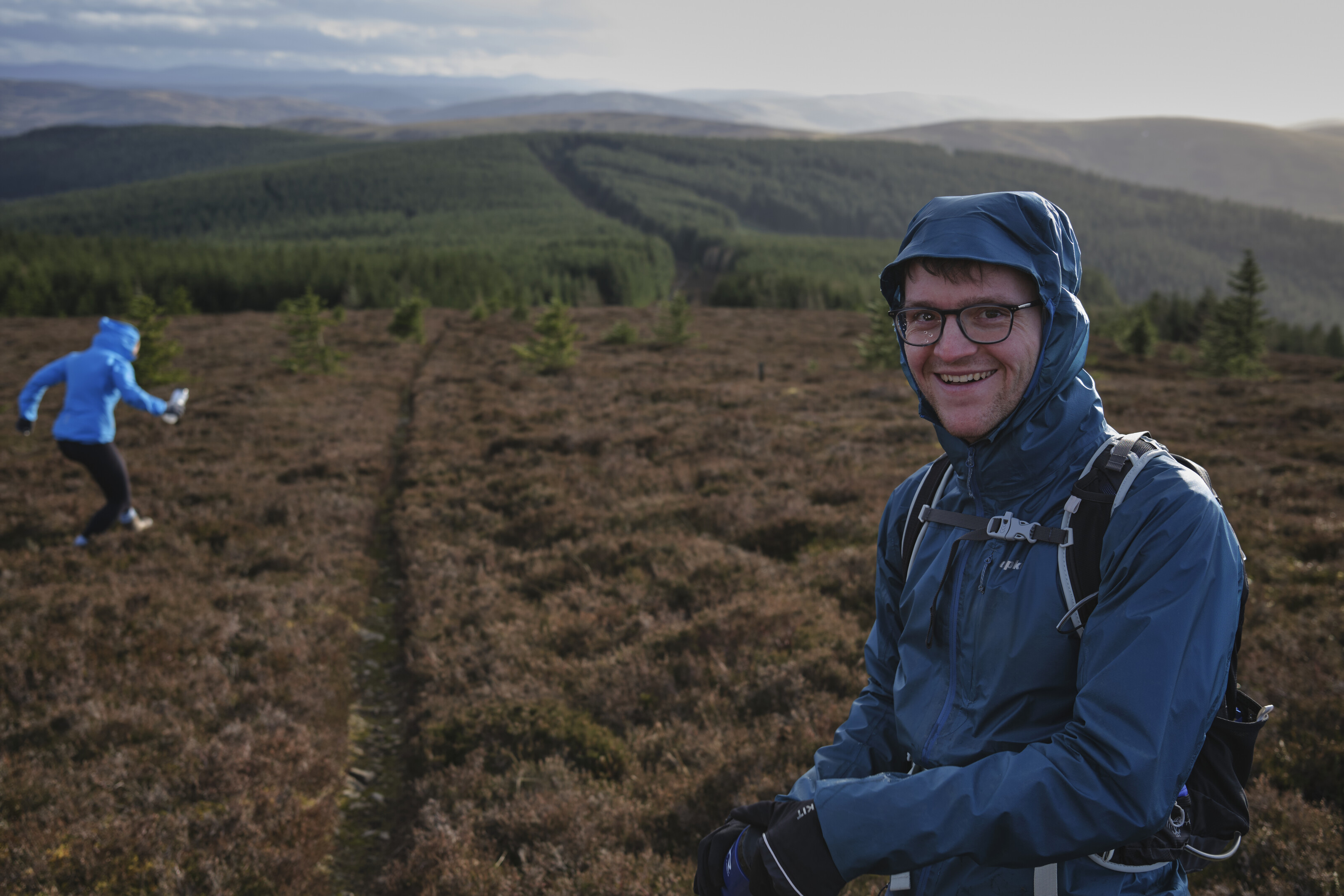 Chris and Cath being Chris and Cath. Having a water fight at the top of the hill!
