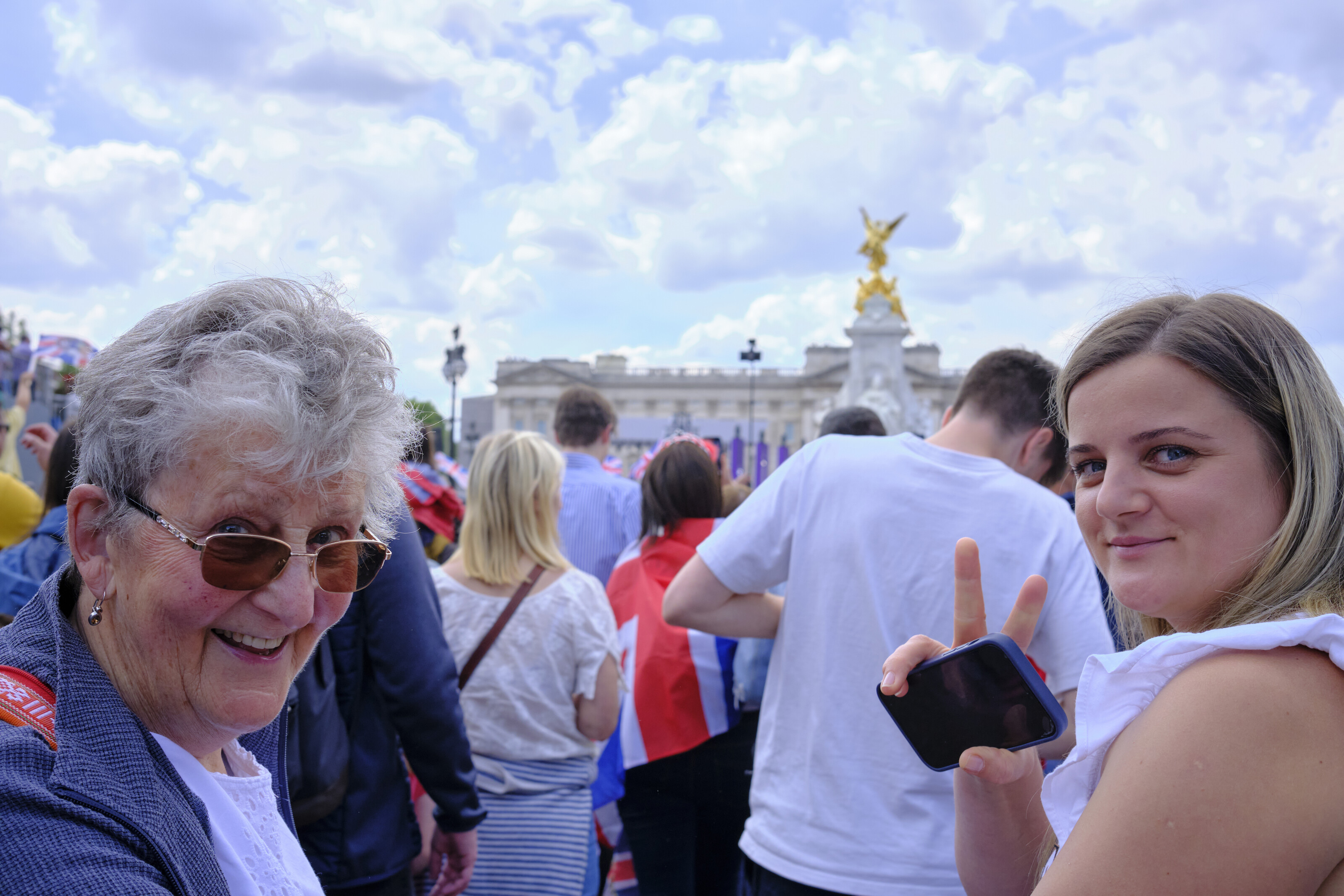 On our way to the Palace