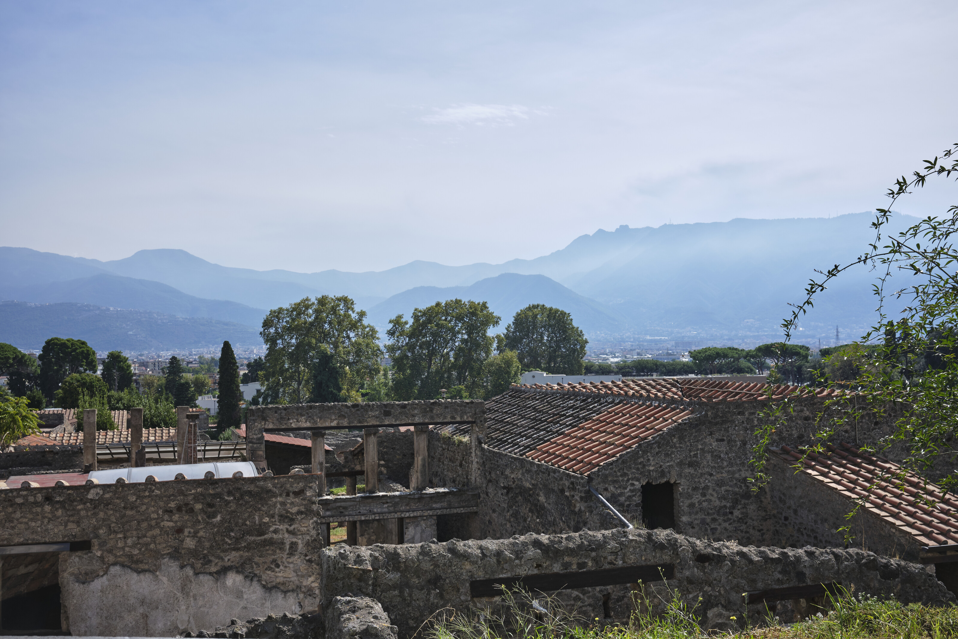 Pompeii and mountains