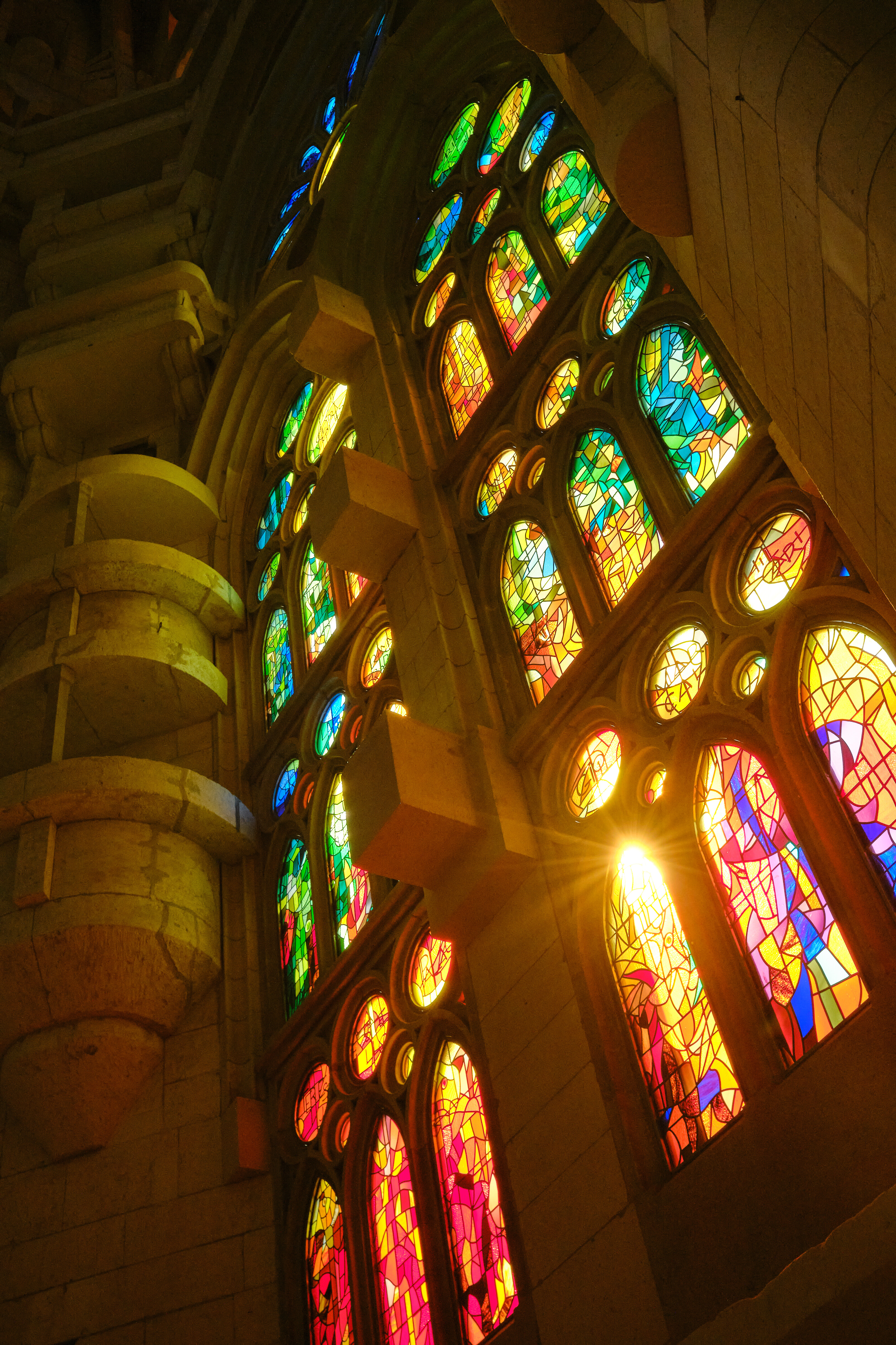 Photos of the colour hitting the inside of the church does not do it any justice