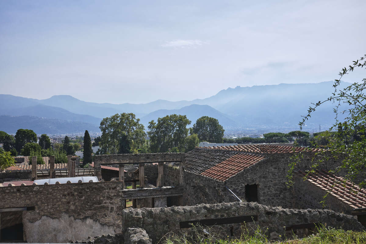 Pompeii and mountains